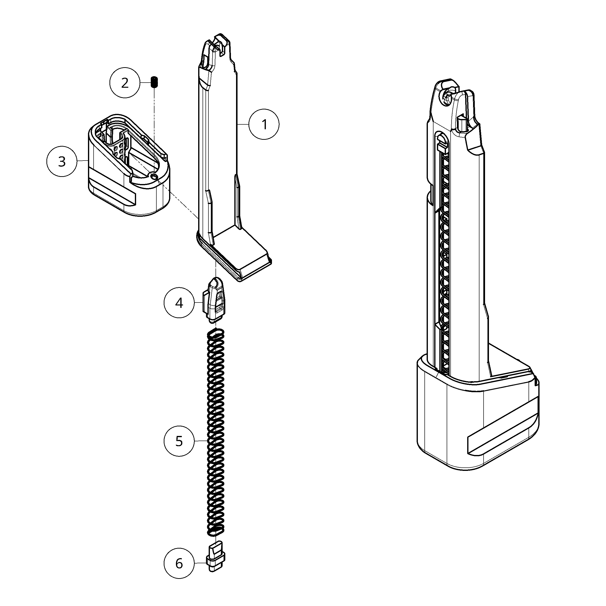 PRE-ORDER G17 split magazine - Ultra light 3D MJF 30 BBs