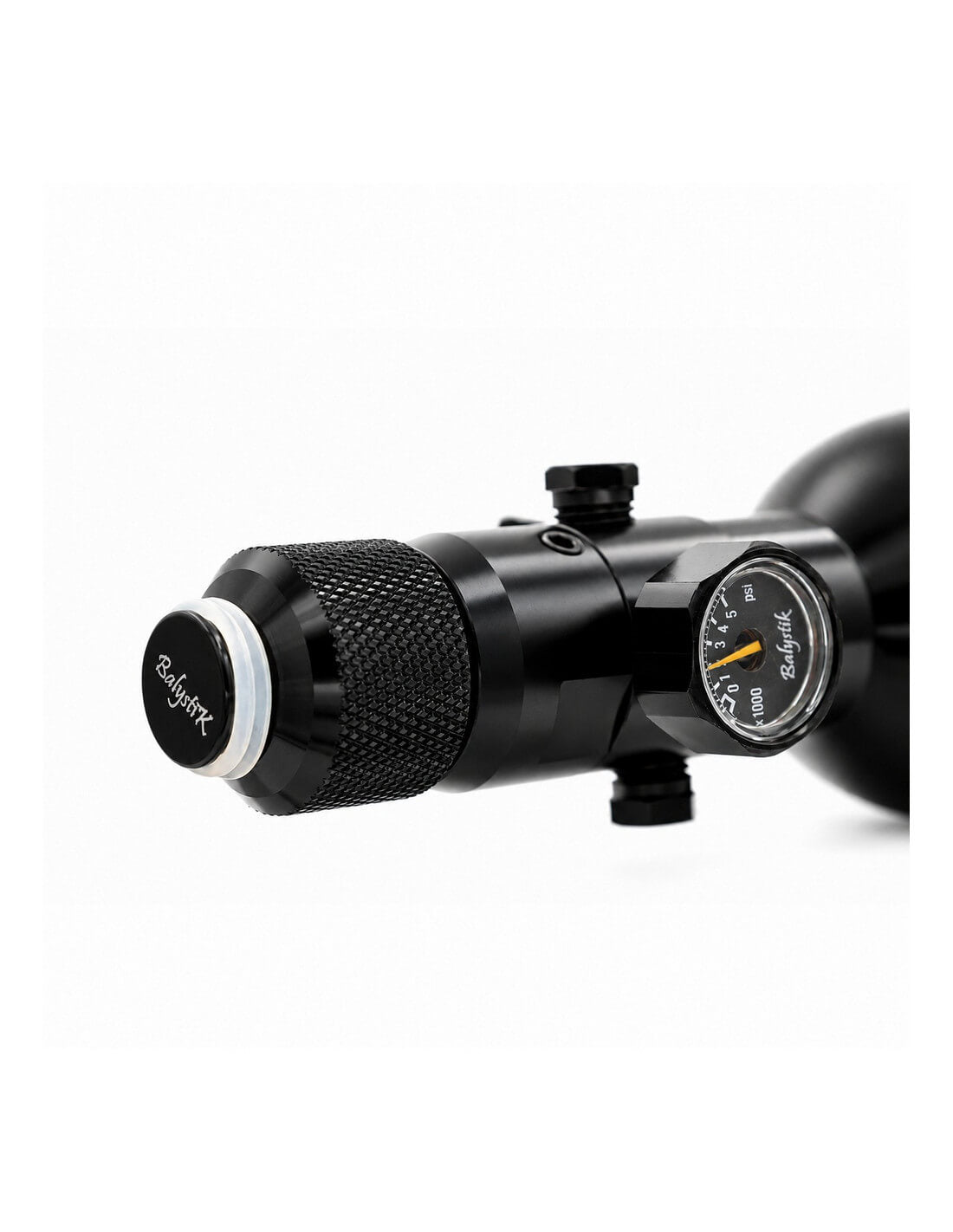 Balystik Bouchon en aluminium CNC pour bouteille HPA avec joints - Black Ops
