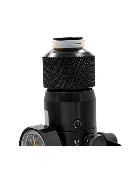Balystik Bouchon en aluminium CNC pour bouteille HPA avec joints - Titanium Silver